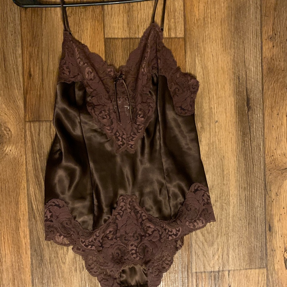 Brown laced bodysuit